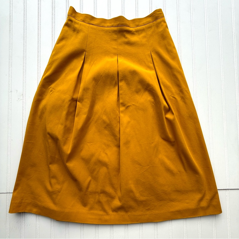 Gianni Bini Mustard A-Line Skirt With Pockets